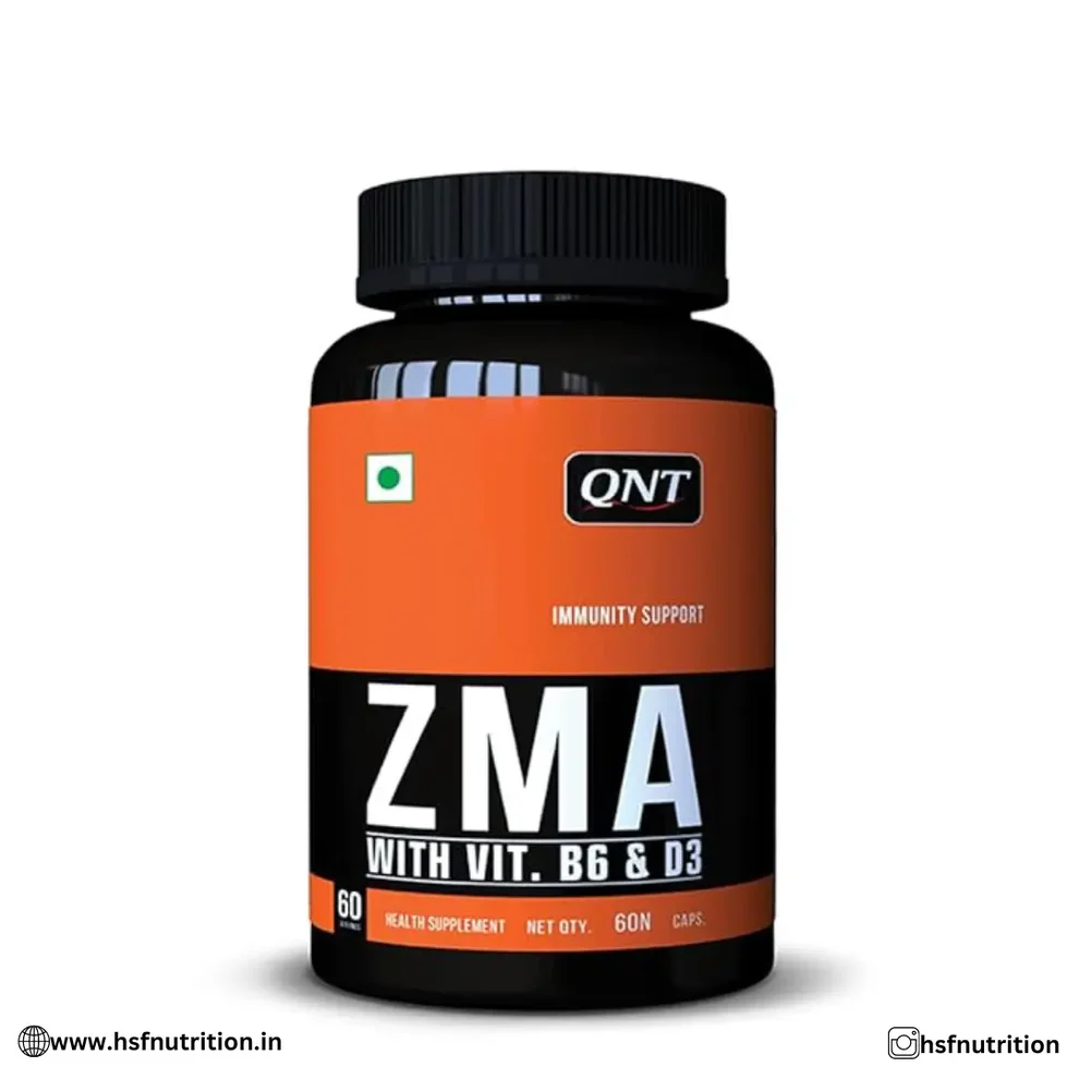 QNT ZMA (Zinc Magnesium Aspartate) with Vitamin B6 & D3